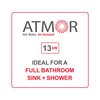 Atmor 13kW/240V Electric Tankless Water Heater Includes Pressure Relief Device, Ideal for a Full Bathroom AT-800-13